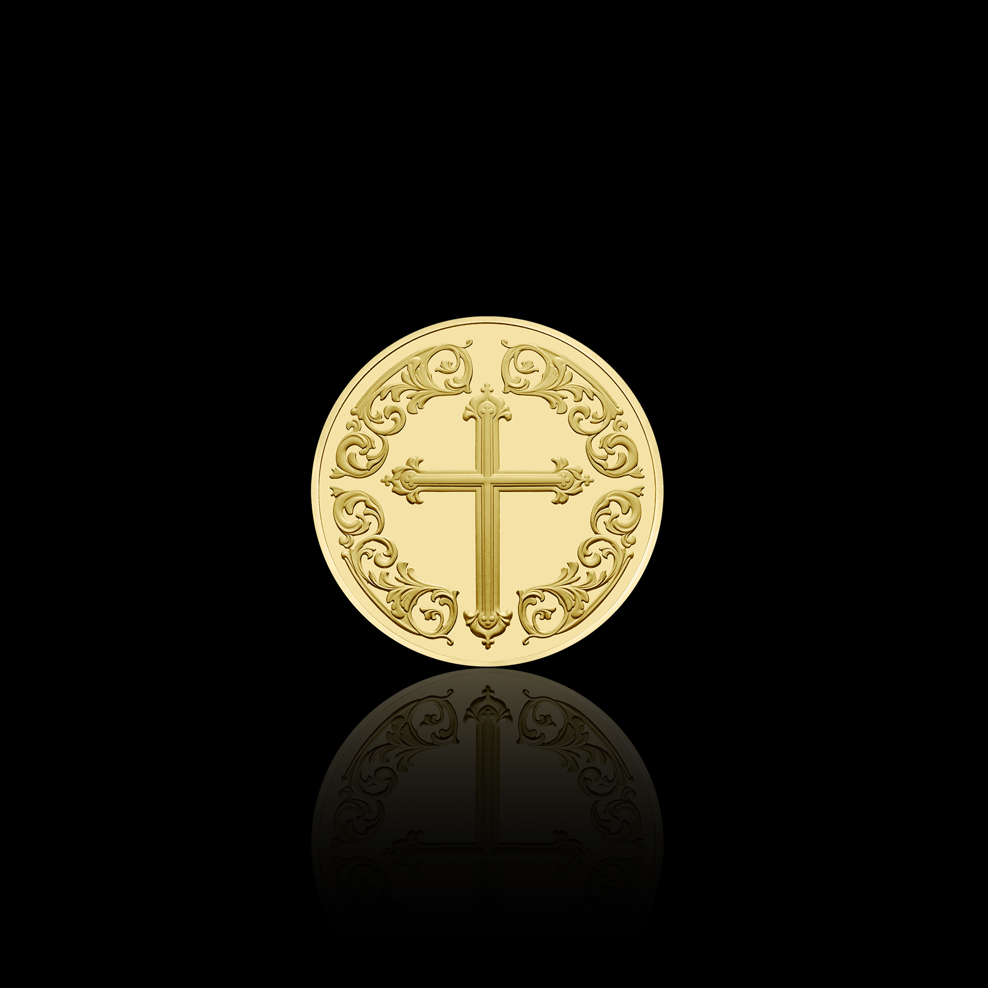 Holy Baptism gold proof medal, 2g