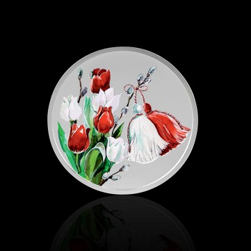 Сребърна мартеничка за здраве и късмет, 10г