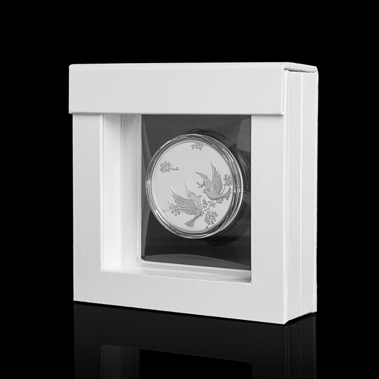 Сребърен медал "Честита Сватба", с гравиране, 20г