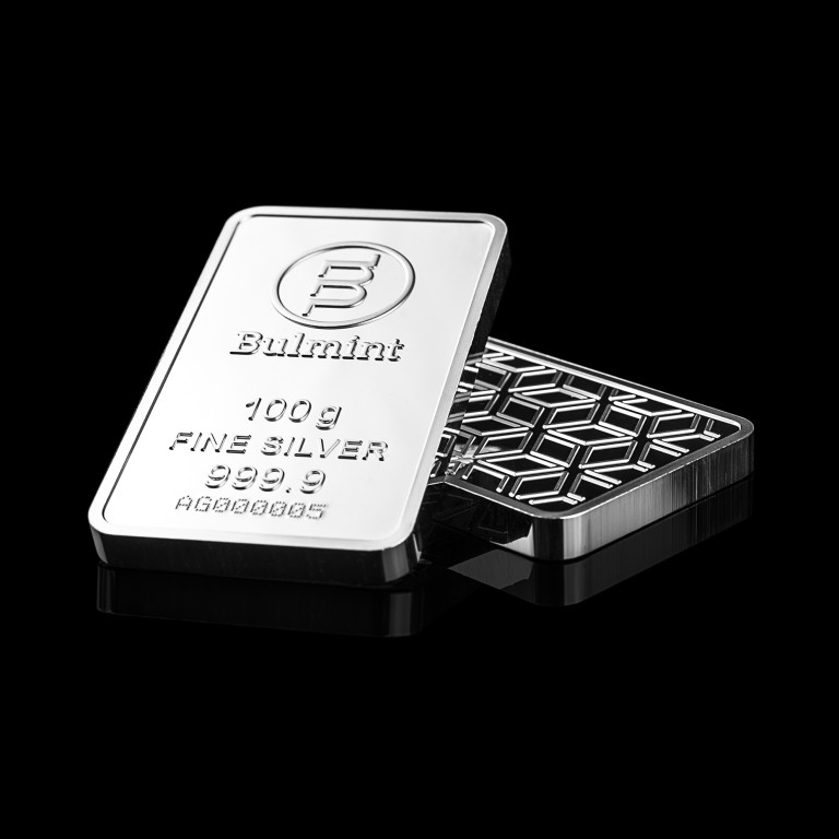 Инвестиционно сребърно кюлче Булминт, 100г