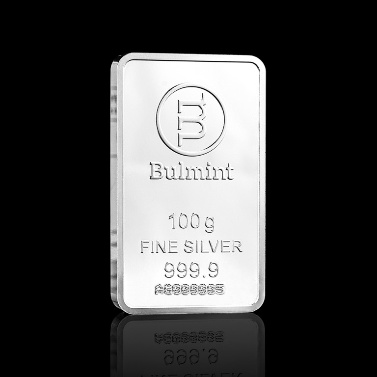 Investment Silver Bullion Bulmint, 100g